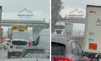 Grandinata sull'A6, traffico paralizzato tra Torino e Savona