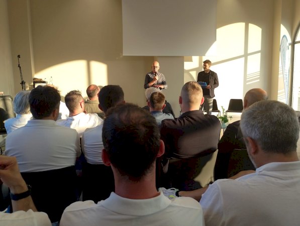 Ezio Donadio alla presentazione della società del Busca