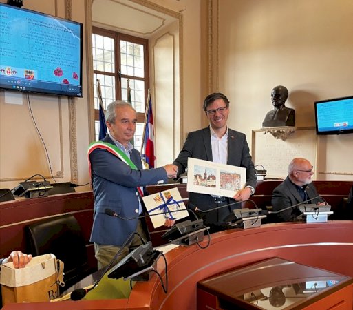 I sindaci Gianni Fogliato e Christian Walter