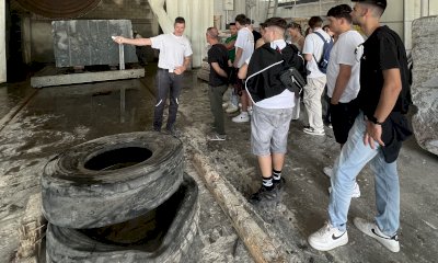 Gli studenti del Denina Pellico Rivoira in visita a PietraTec a Bagnolo Piemonte