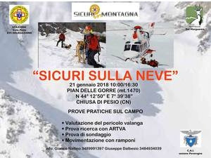 Chiusa di Pesio: 'Sicuri sulla neve' l'iniziativa organizzata dal Corpo Nazionale del Soccorso Alpino e Speleologico
