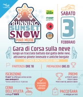 “Running Sunset Snow” al Pian Munè