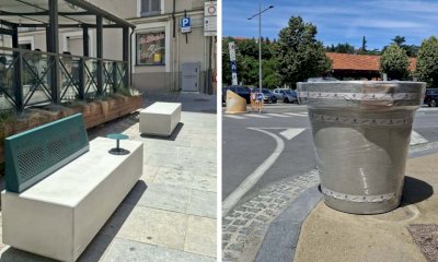 Nuovi arredi urbani a Mondovì Breo: installate panchine, fioriere e piante