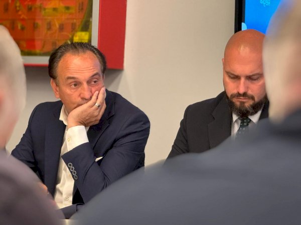 Alberto Cirio alla riunione a Novi Ligure