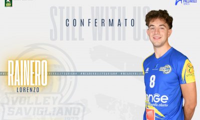 Volley Savigliano, Lorenzo Rainero confermato nel roster per l'anno prossimo