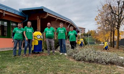 Minions "artistici" mettono allegria ai bimbi dell'asilo di Chiusa di Pesio