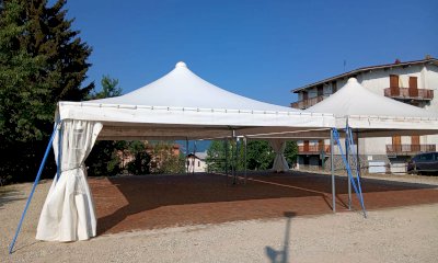 San Giacomo di Roburent, l'amministrazione mostra in anteprima il basamento della tendostruttura