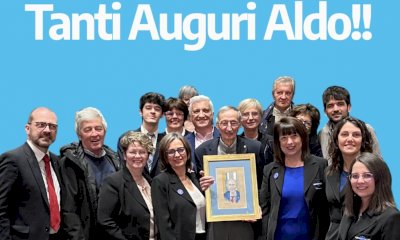 Confcommercio Mondov&igrave; in festa: il presidente onorario Aldo Malfassoni compie 90 anni