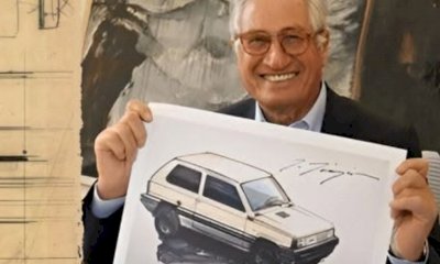 Giorgetto Giugiaro e William Jonathan a Garessio per il Panda 141 Day