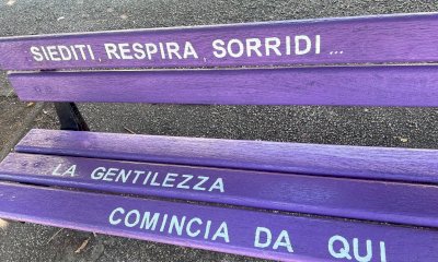 &ldquo;Un simbolo di attenzione verso gli altri&rdquo;: a Carr&ugrave; la panchina viola della gentilezza