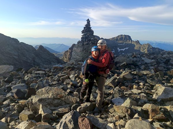 Leonardo, a 10 anni sul Monviso