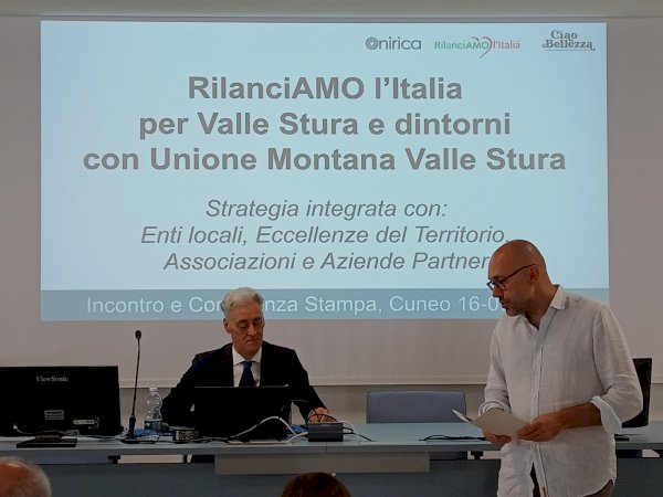 L’intervento di Luca Robaldo durante la presentazione della nuova cartina “Pedala in Valle Stura e dintorni”