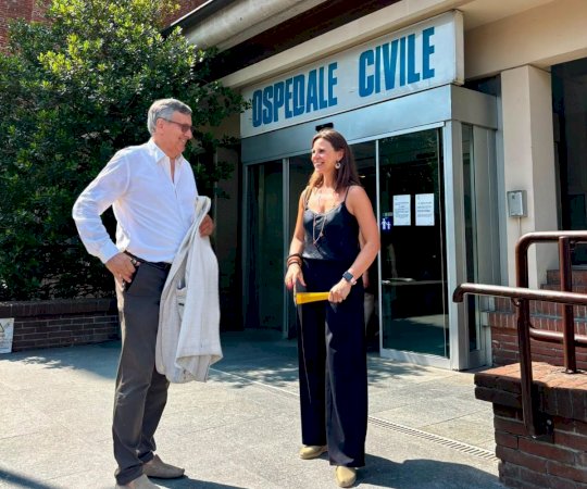 Luigi Genesio Icardi all'inaugurazione a Saluzzo