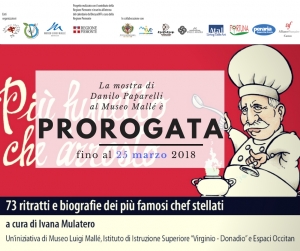 Dronero: proroga della mostra 'Più fumetto che arrosto 73 ritratti e biografie dei più famosi chef stellati di Danilo Paparelli'