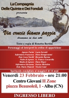 Alba: 'Via crucis bianco pazzia' per 'H-Zone in scena'