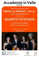 A Limone Piemonte la rassegna musicale Accademie in Valle con il 'Quartetto Echos'