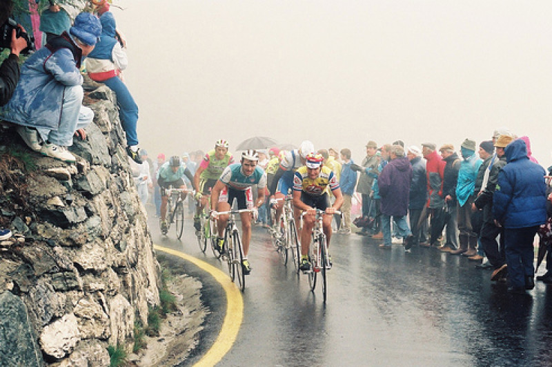 L'ascesa a Pian del Re nel Giro '91