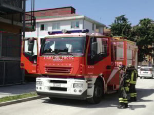 Incendio di sterpaglie (già spento) a Costigliole Saluzzo