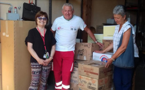 A Busca la Croce Rossa ha raccolto 270 chili di viveri per le famiglie bisognose