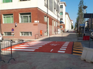Cuneo: terminata la prima parte di lavori per la pista ciclabile su Corso Brunet