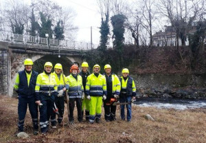 Busca, pulizia sulle sponde del torrente Maira