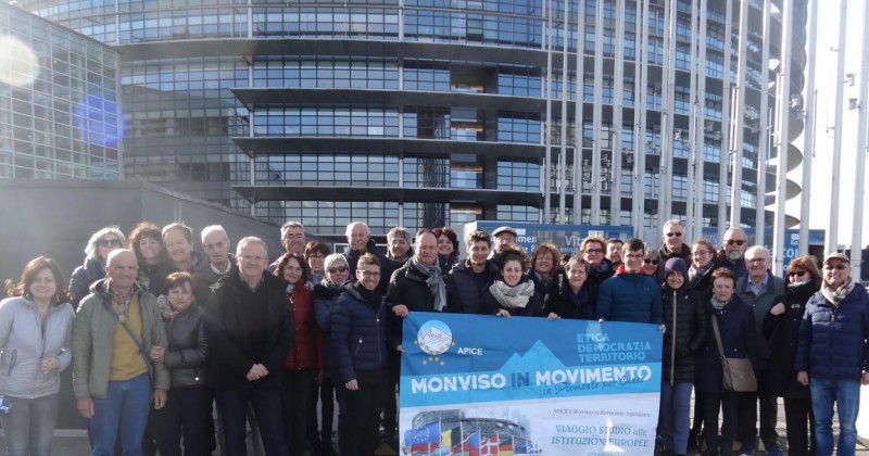 Monviso in Movimento e Apice in visita presso le istituzioni europee a Strasburgo