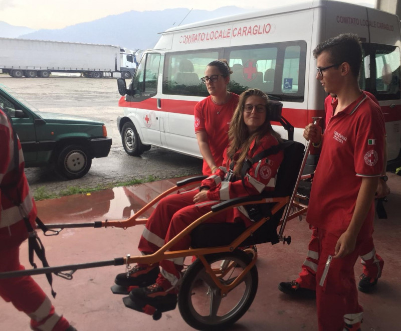 La Croce Rossa e i Vigili del Fuoco in esercitazione a Caraglio