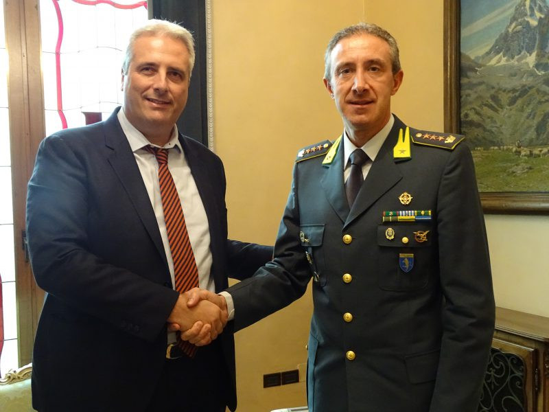 Federico Borgna ha incontrato il nuovo comandante provinciale della Guardia di Finanza