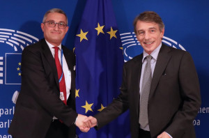 Il presidente di Confartigianato Cuneo Luca Crosetto ha incontrato il Presidente del Parlamento UE David Sassoli