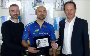 Borgo San Dalmazzo, il recordman del ciclismo su pista Dario Zampieri ricevuto in Comune