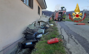 Incidente stradale a Barge, sul posto l'elisoccorso