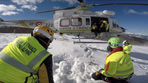 Un'esercitazione in Polonia per il Soccorso Alpino della Guardia di Finanza di Cuneo
