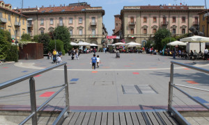 Alba, lavori in piazza Ferrero: i commercianti soddisfatti per il cronoprogramma