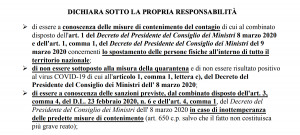 Spostamenti, una nuova autocertificazione: si dovrà dichiarare di non essere risultati positivi al test per il Coronavirus 