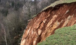 Borgo San Dalmazzo, frana da mille metri cubi lungo la strada per Sant'Antonio Aradolo (FOTO)