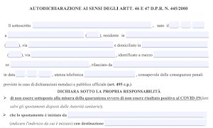 Ecco la nuova autocertificazione per gli spostamenti (servirà solo a chi deve uscire dal Piemonte)