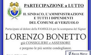 Verzuolo piange la scomparsa dell'ex assessore Lorenzo Bonetto