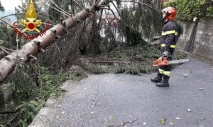 Tromba d’aria a Vicoforte, il meteo impazzito costringe i pompieri a intervenire