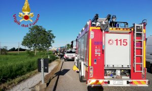 Moto contro trattore a Villafalletto, un centauro in ospedale a Cuneo