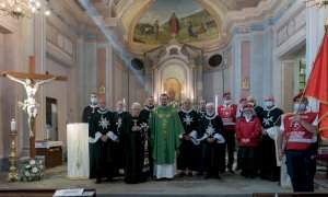 Una rappresentanza della delegazione piemontese dell’Ordine di Malta in pellegrinaggio al Santuario di Valmala