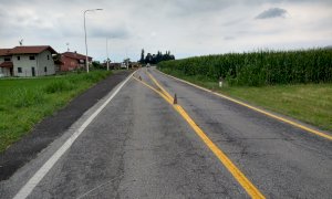 Cuneo, dopo lo stop per il Coronavirus ripresi i lavori in via del Bosco a San Pietro del Gallo