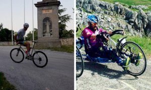 Ciclista cuneese pronto all'impresa: da Valgrana al colle Fauniera pedalando al contrario