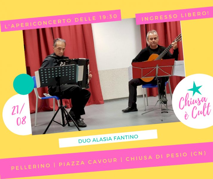 Chiusa Pesio, Alberto Fantino e Cristiano Alasia in un concerto per chitarra e fisarmonica
