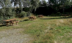 Nuova area di sosta attrezzata lungo la strada provinciale verso Pian Munè