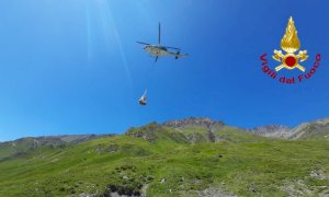 Le carcasse di 16 bovini recuperate dal Soccorso Alpino in alta valle Grana