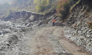 Entracque, continuano i lavori per il ripristino del collegamento con San Giacomo