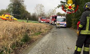 Villafalletto, frontale tra auto e camion in via Pignolo