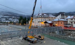 Garessio, sabato aprirà la passerella provvisoria al posto del ponte Odasso