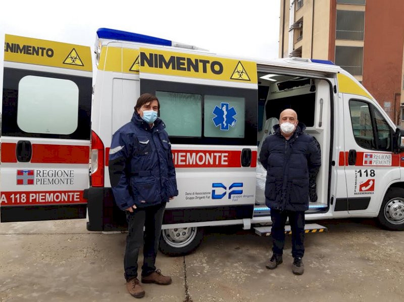 Un'ambulanza della Maxiemergenza regionale all'ospedale di Savigliano