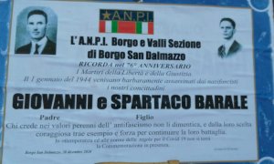 Anche senza la tradizionale cerimonia, l'Anpi 'Borgo e Valli' ricorda Giovanni e Spartaco Barale